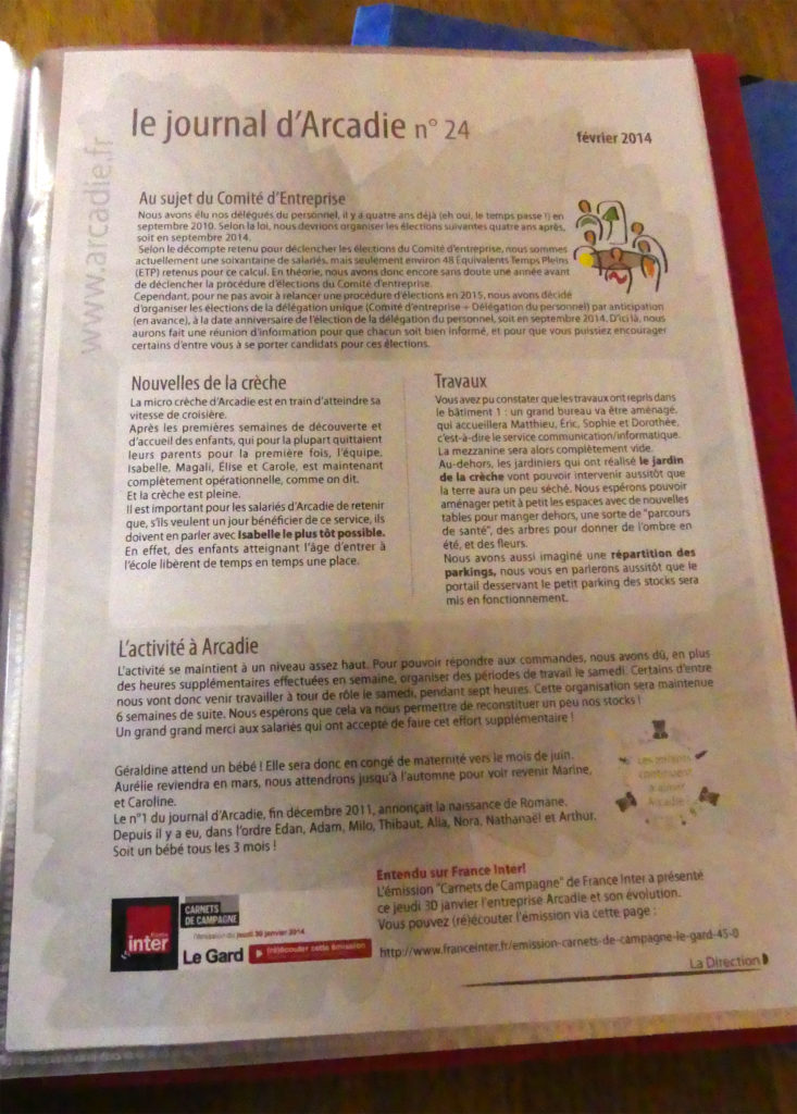 Journal d'Arcadie journal interne outil de communication interne