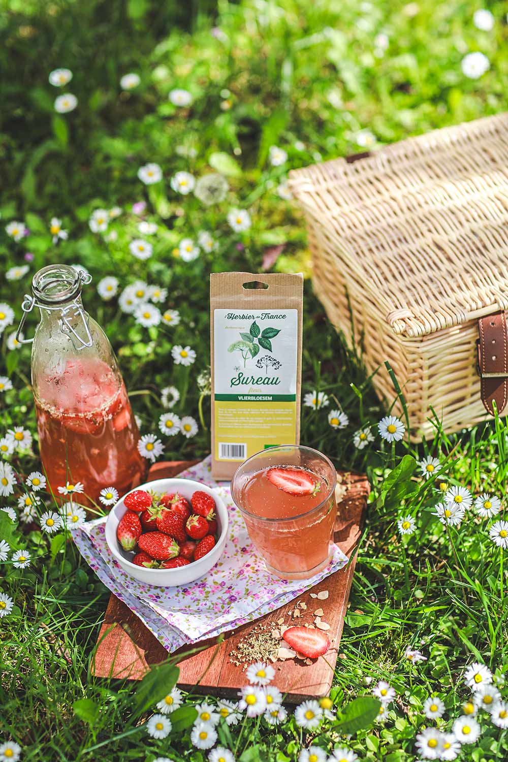 Infusion sureau et fraises (1 sur 1) Infusion sureau et fraises