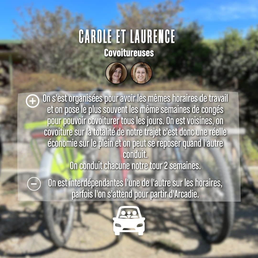 Témoignage de Laurence et Carole, pratiquant le covoiturage Témoignage de Laurence et Carole, pratiquant le covoiturage mobilité douce