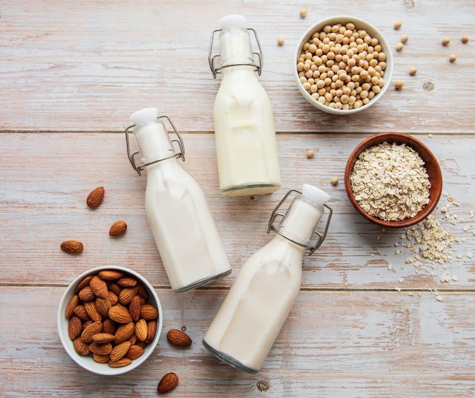 lait végétal dans la pâtisserie saine