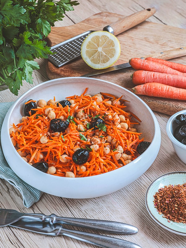 salade de carottes et pois chiche